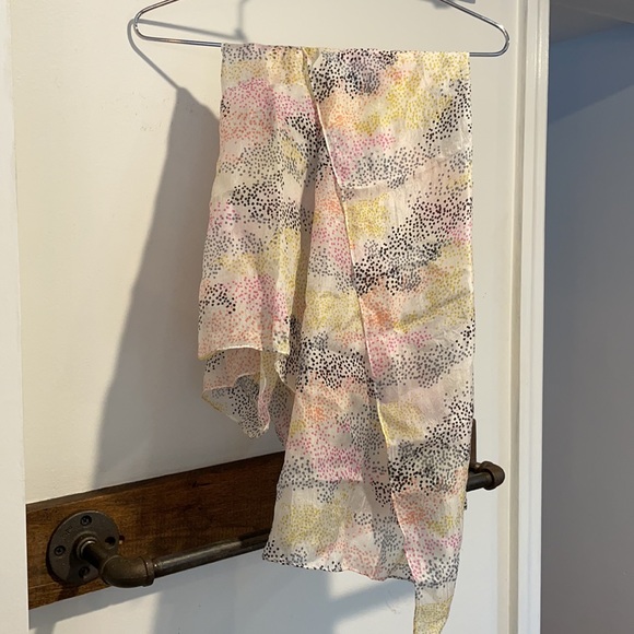 Galeries Lafayette Silk Polka Dot Scarf - Picture 3 of 6